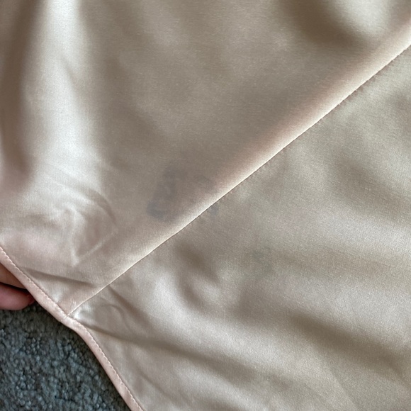 House Of CB, 'Coco' Beige Satin Drape Back Dress, Size S - Picture 14 of 15